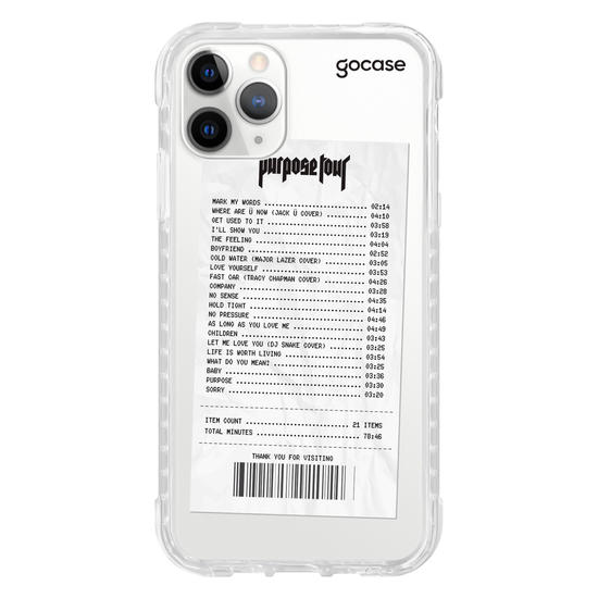 Capinha para celular Tour Receipt 