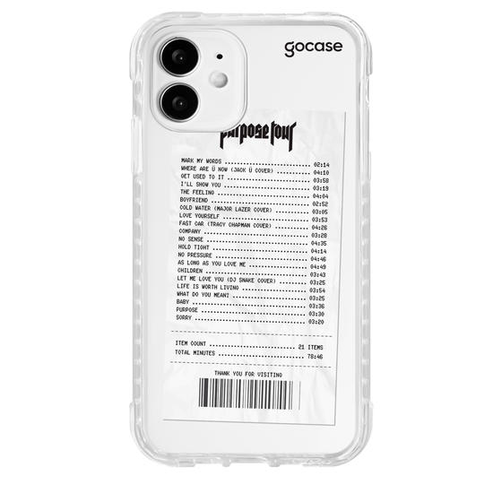 Capinha para celular Tour Receipt 