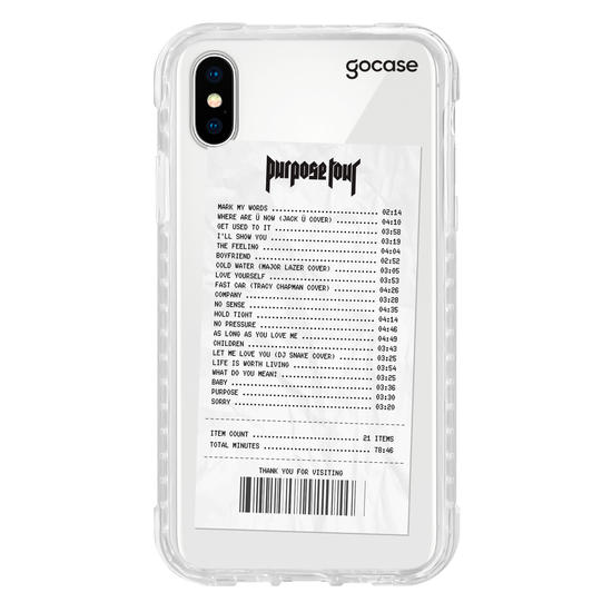 Capinha para celular Tour Receipt 