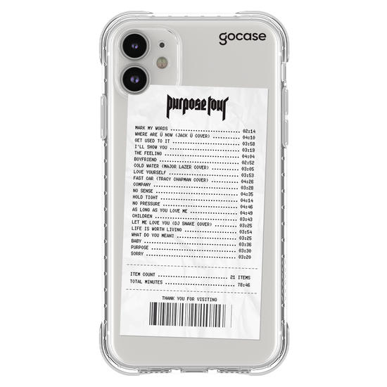 Capinha para celular Tour Receipt 