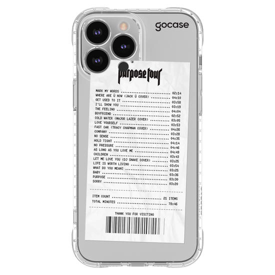 Capinha para celular Tour Receipt 