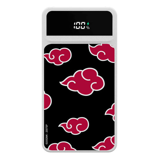 Carregador Portátil Turbo 10000mah - Naruto - Nuvens Akatsuki
