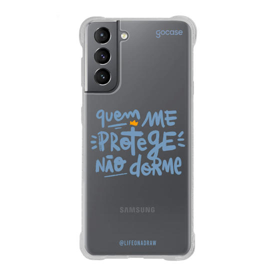Capinha para celular Quem Me Protege - Azul