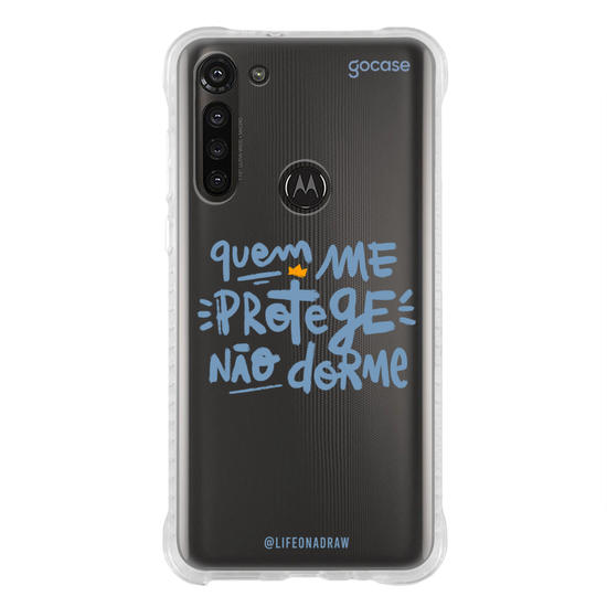 Capinha para celular Quem Me Protege - Azul