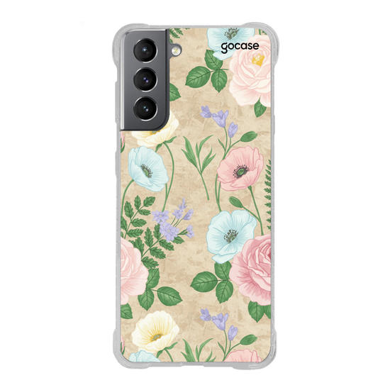 Capinha para celular  Ramos de Rosas Vintage