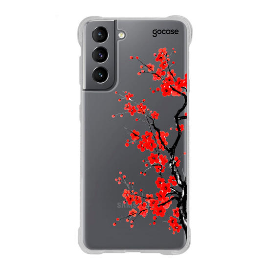 Capinha para celular  Ramos Laterais - Flor de Ameixa