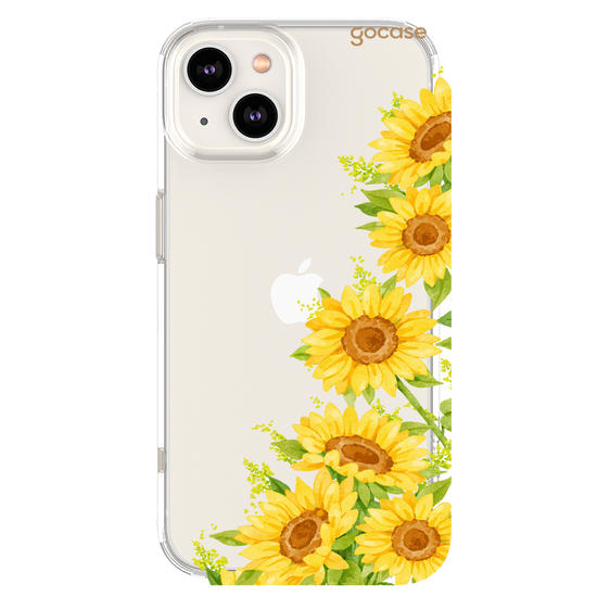 Capinha para celular Ramos Laterais Girassol