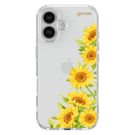 Capinha para celular Ramos Laterais Girassol