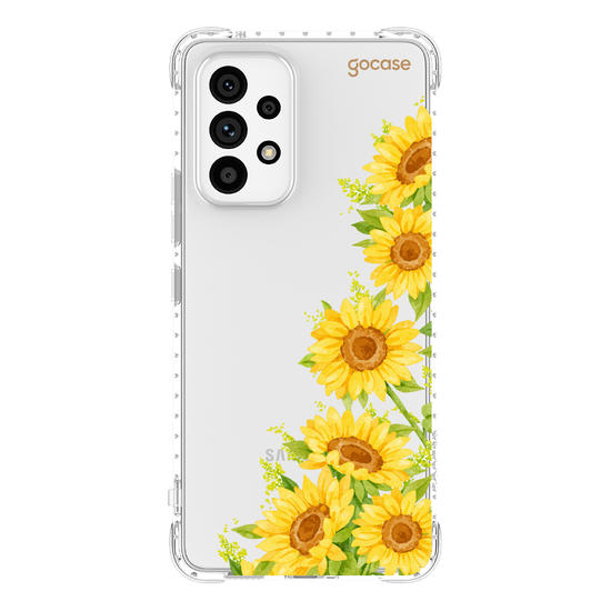 Capinha para celular Ramos Laterais Girassol