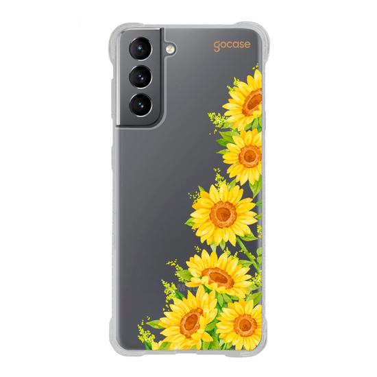 Capinha para celular Ramos Laterais Girassol