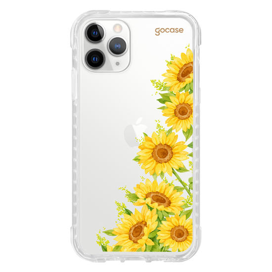 Capinha para celular Ramos Laterais Girassol