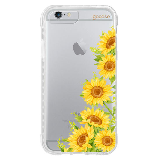 Capinha para celular Ramos Laterais Girassol