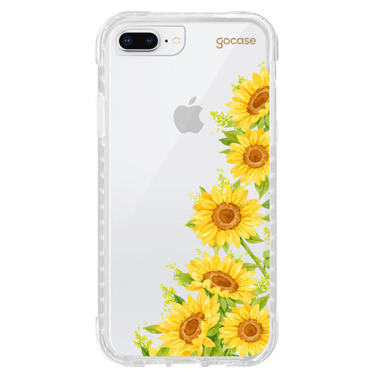 Capinha para celular Ramos Laterais Girassol