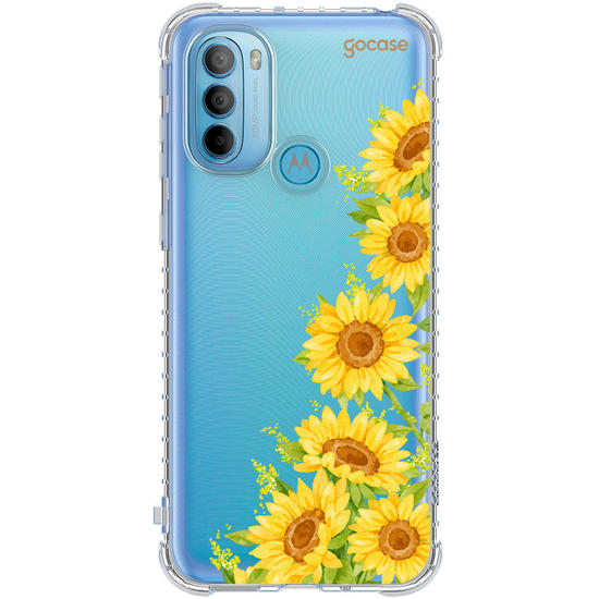 Capinha para celular Ramos Laterais Girassol