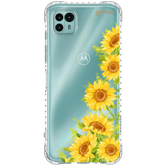 Capinha para celular Ramos Laterais Girassol