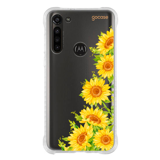 Capinha para celular Ramos Laterais Girassol