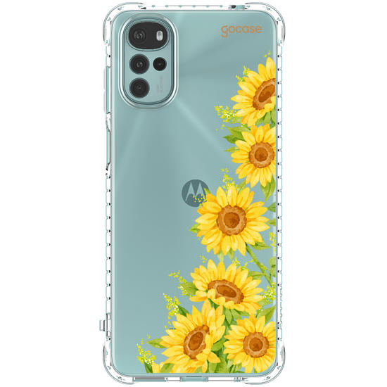 Capinha para celular Ramos Laterais Girassol