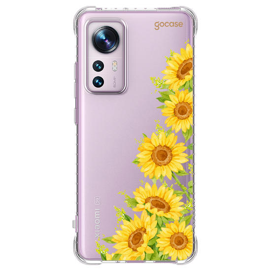 Capinha para celular Ramos Laterais Girassol