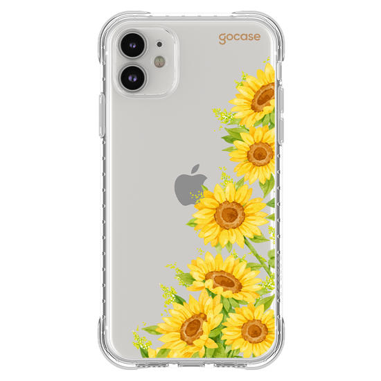 Capinha para celular Ramos Laterais Girassol