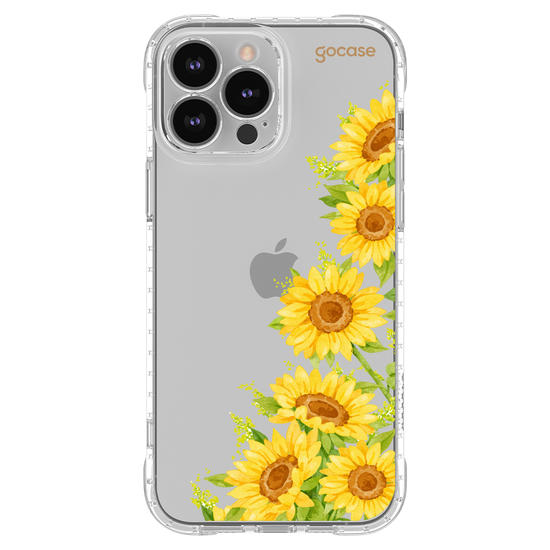 Capinha para celular Ramos Laterais Girassol