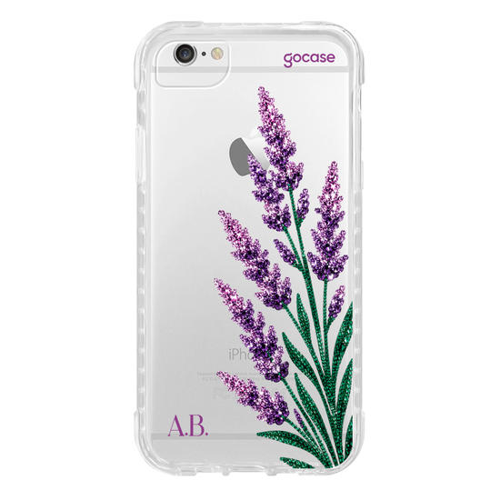 Capinha para celular  Ramos Laterais - Lavanda Cravejada
