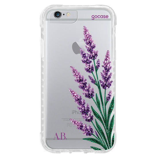 Capinha para celular  Ramos Laterais - Lavanda Cravejada