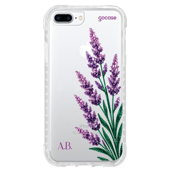 Capinha para celular  Ramos Laterais - Lavanda Cravejada