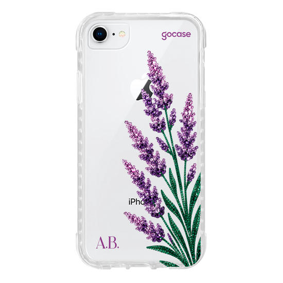 Capinha para celular  Ramos Laterais - Lavanda Cravejada