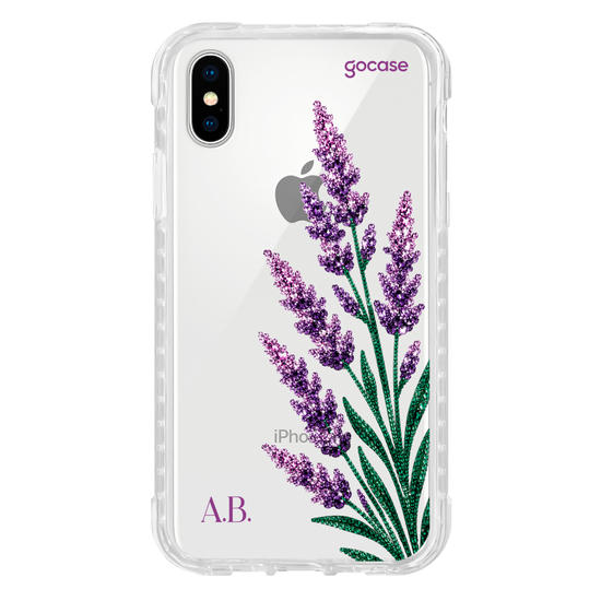 Capinha para celular  Ramos Laterais - Lavanda Cravejada