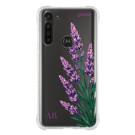 Capinha para celular  Ramos Laterais - Lavanda Cravejada
