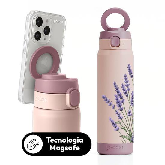 Garrafa Térmica Magsafe + Ebook -   Ramos Laterais - Lavanda