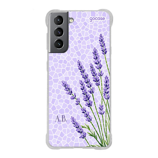 Capinha para celular  Ramos Laterais Lavanda - Mosaico