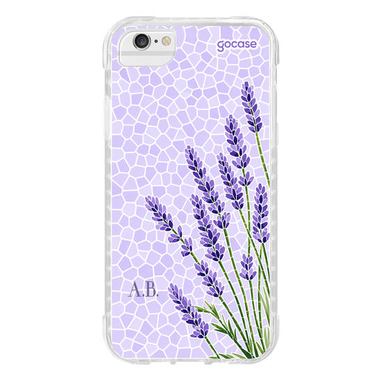Capinha para celular  Ramos Laterais Lavanda - Mosaico