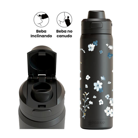 Garrafa Térmica Flip Pro + Ebook - Ramos Laterais Pattern