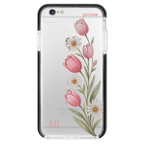 Capinha para celular  Ramos Laterais - Tulipa Cravejada