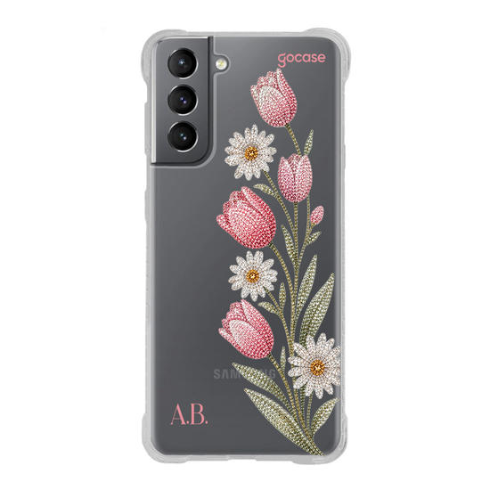 Capinha para celular  Ramos Laterais - Tulipa Cravejada