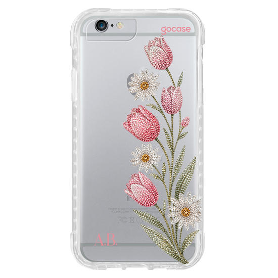 Capinha para celular  Ramos Laterais - Tulipa Cravejada