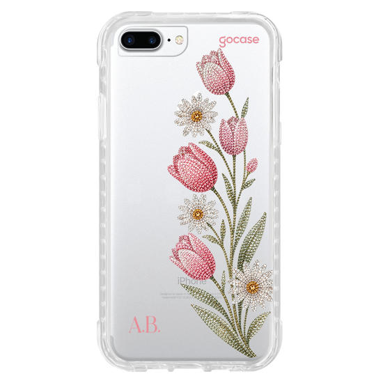 Capinha para celular  Ramos Laterais - Tulipa Cravejada