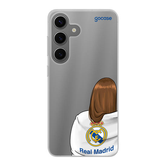 Real Madrid - Fan Girl with Flag Phone Case