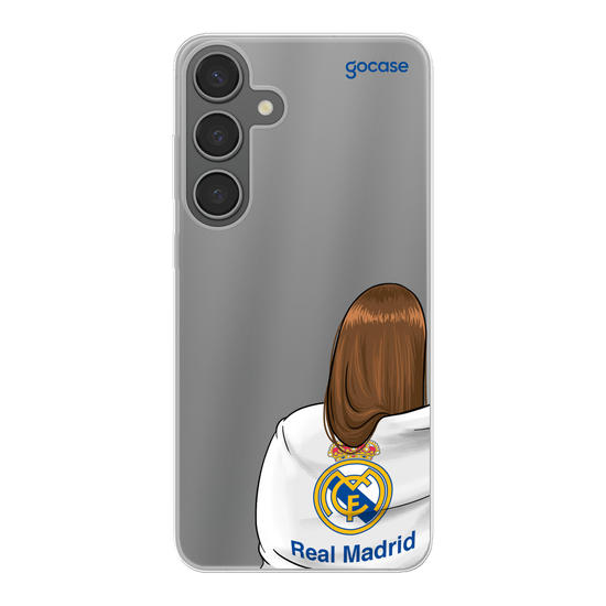 Real Madrid - Fan Girl with Flag Phone Case