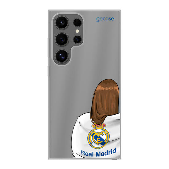 Real Madrid - Fan Girl with Flag Phone Case