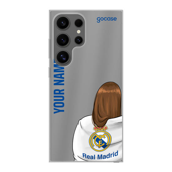 Real Madrid - Fan Girl with Flag Phone Case