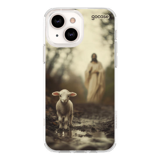 Capinha para celular Realistic Jesus and Sheep