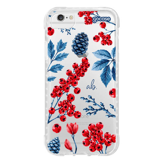 Capinha para celular  Red and Blue Winter