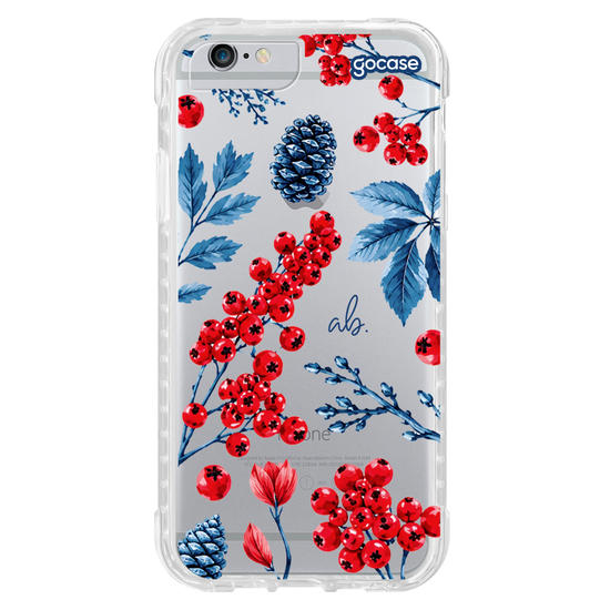 Capinha para celular  Red and Blue Winter