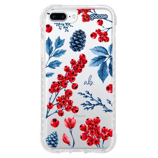 Capinha para celular  Red and Blue Winter