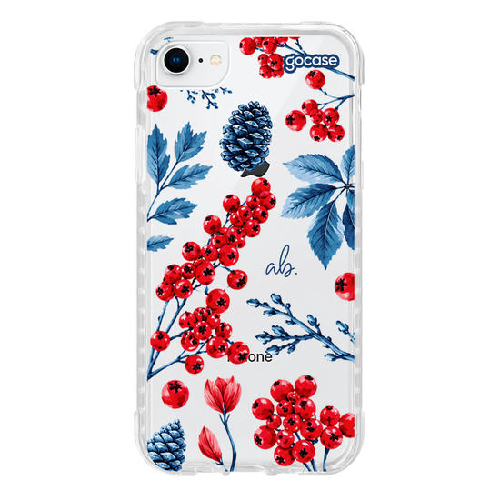 Capinha para celular  Red and Blue Winter