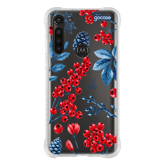 Capinha para celular  Red and Blue Winter