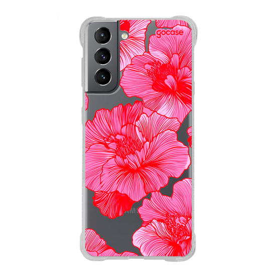 Capinha para celular  Red and Pink Flowers