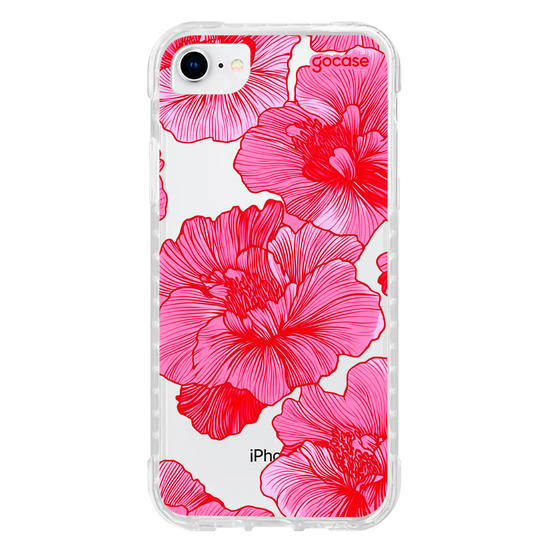 Capinha para celular  Red and Pink Flowers
